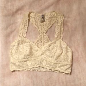 Free People Lace bralette, cream Size Small